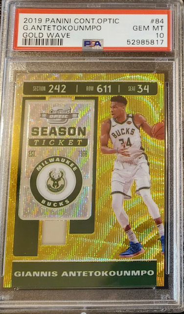 2019-20 Giannis Antetokounmpo Contenders Gold