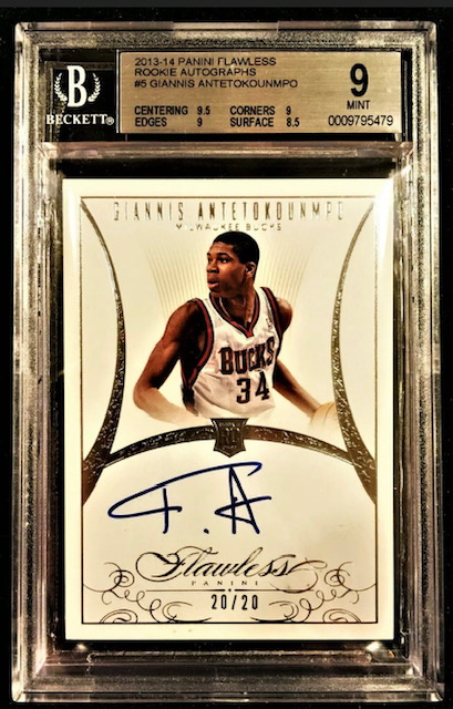 Giannis Antetokounmpo Flawless Rookie Card