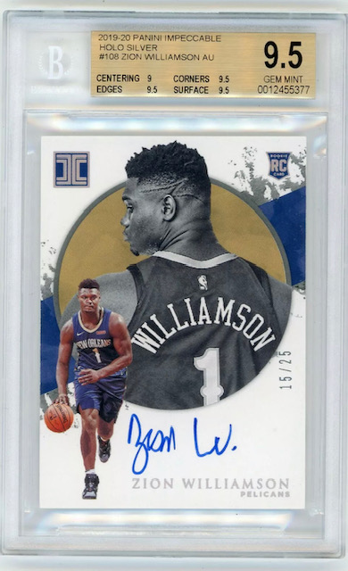 Zion Williamson Impeccable Auto