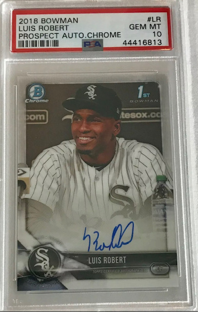 2018 Bowman Chrome Prospects Luis Robert Autograph Rookie Card