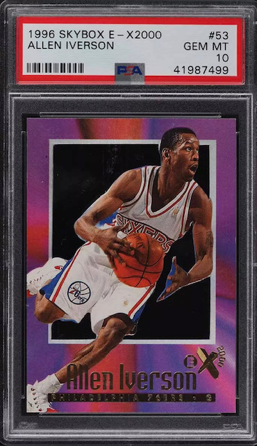 Allen Iverson Skybox E-X2000 Rookie Card