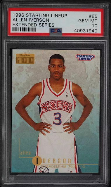 Allen Iverson Skybox Premium Rookie Card
