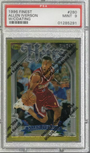 Allen Iverson Topps Finest Heirs Rookie Card