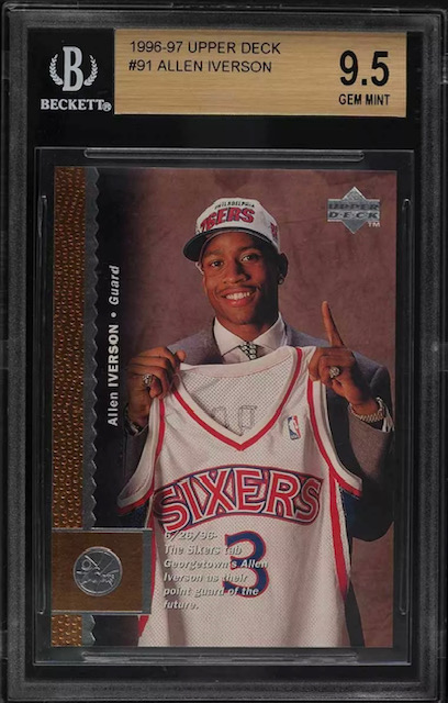 Allen Iverson Upper Deck Rookie Card