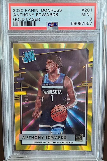 Anthony Edwards Donruss Gold Laser Rookie