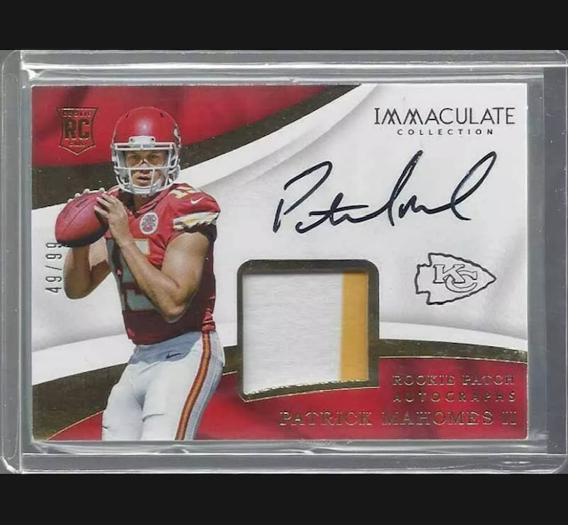 2017 Patrick Mahomes Panini Immaculate Rookie Card