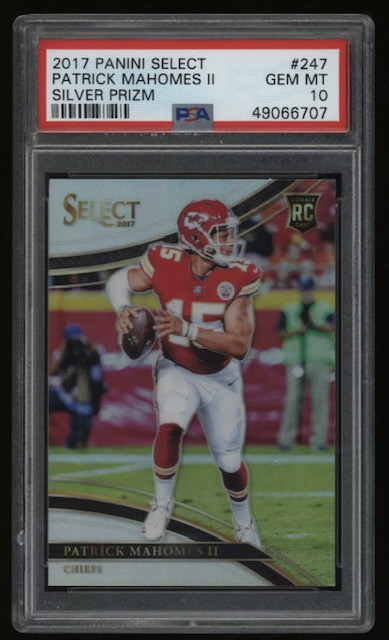 2017 Patrick Mahomes Panini Select Field Level Rookie Card
