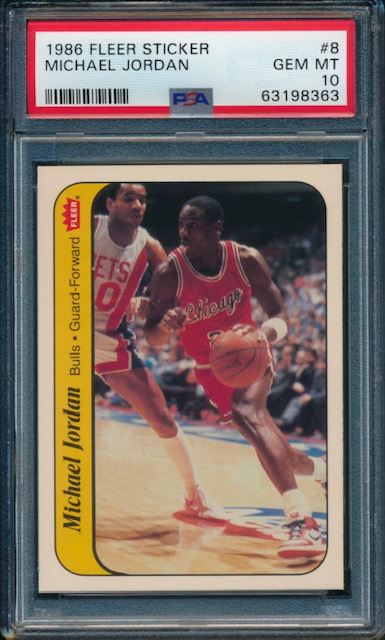 1986 Michael Jordan Fleer Sticker Rookie