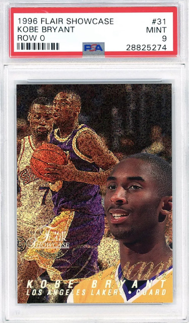1996 Kobe Bryant Flair Showcase Row 0 Rookie Card