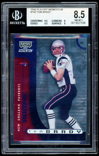 2000 Playoff Momentum Tom Brady Rookie Card