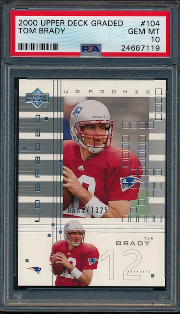 2000 Upper Deck UD Graded Tom Brady Rookie Card