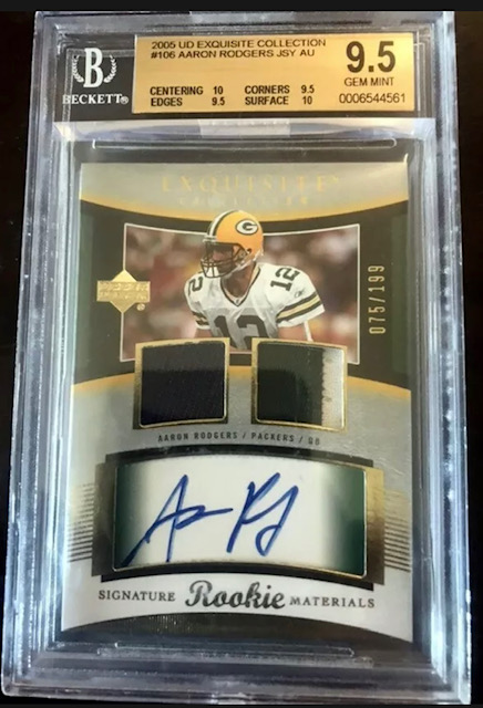 2005 Upper Deck Exquisite Aaron Rodgers Rookie