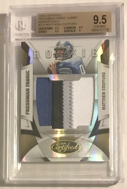 2009 Matthew Stafford Certified Freshman Fabric Rookie Card