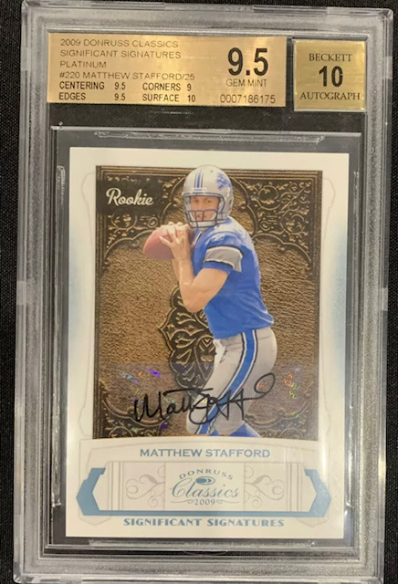 2009 Matthew Stafford Donruss Classics Rookie Card