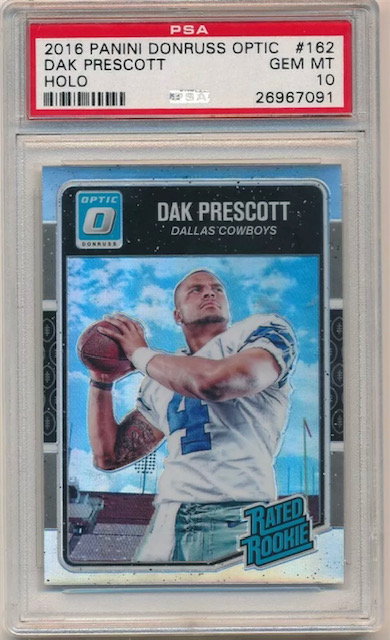 2016 Donruss Optic Holo Dak Prescott Rookie Card 2016 Donruss Optic Holo Dak Prescott Rookie Card