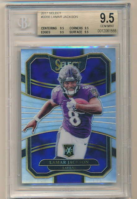2017 Panini Select XRC Lamar Jackson Rookie Card