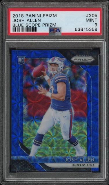 2018 Josh Allen Prizm Blue Scope Rookie Card