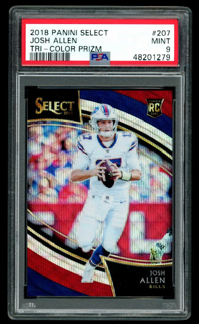 2018 Josh Allen Select Field Level Tri Color Rookie Card