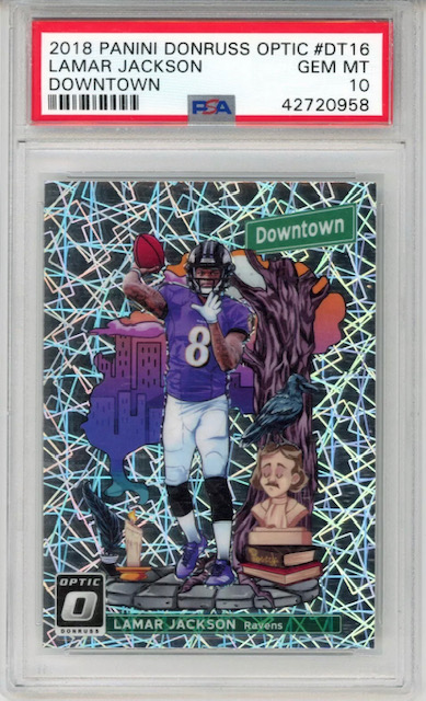 2018 Optic Downtown Lamar Jackson Rookie Card