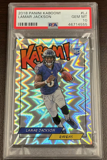 2018 Absolute Kaboom Lamar Jackson Rookie Card