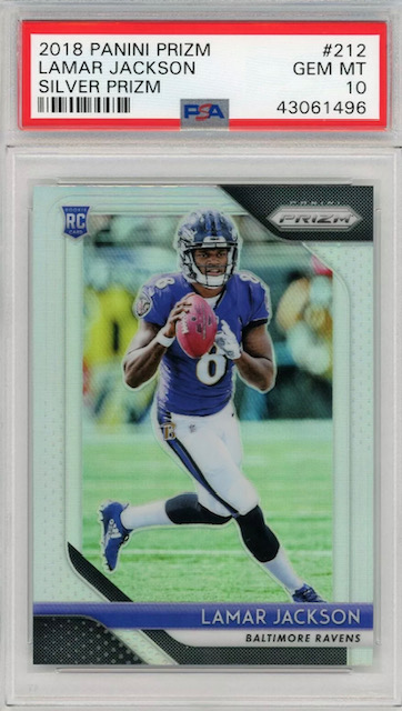 2018 Panini Prizm Silver Lamar Jackson Rookie Card