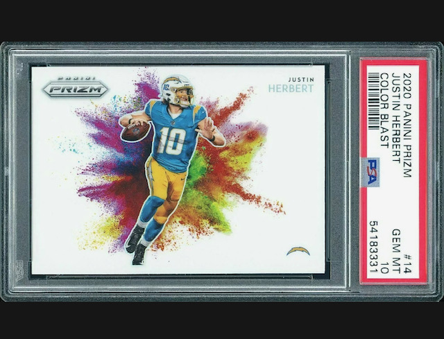 2020 Justin Herbert Color Blast Rookie