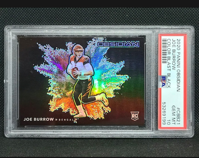 2020 Panini Obsidian Color Blast Joe Burrow Rookie