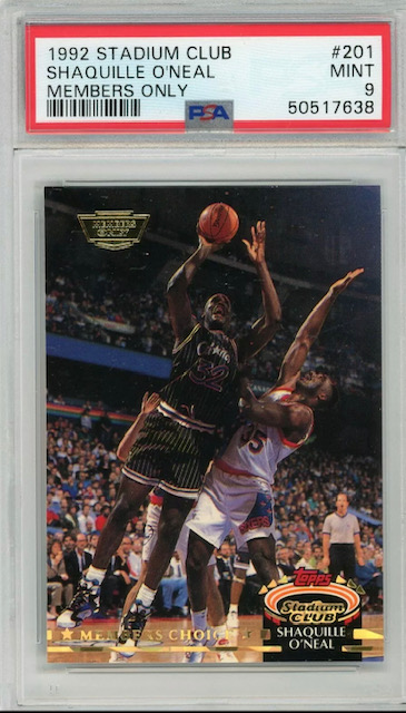 1992-93 Shaq Stadium Club Members Only Rookie Card