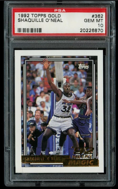 1992-93 Shaq Topps Gold Rookie Card