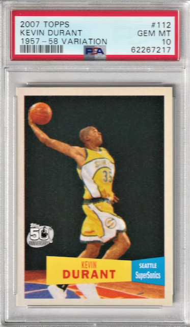 2007-08 Kevin Durant Topps Variation Rookie Card 2007-08 Kevin Durant Topps Variation Rookie Card
