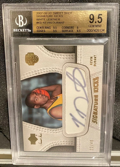 2007-08 Kevin Durant UD Sweet Shot Signature Kicks Rookie Card