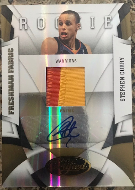 2009-10 Stephen Curry Certified Freshman Fabric Rookie Card