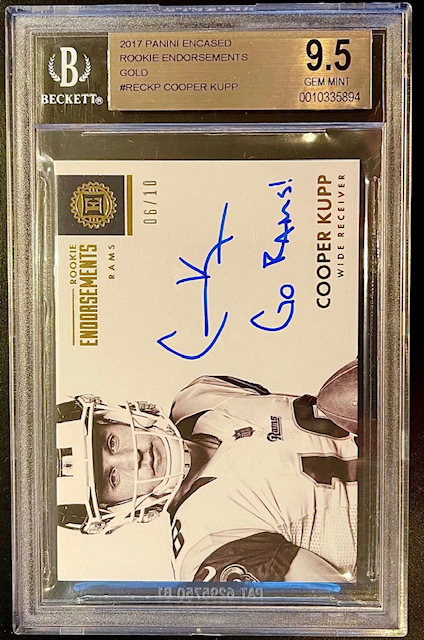 2017 Cooper Kupp Encased Endorsements Rookie Card