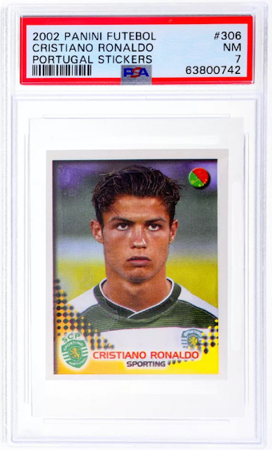 2002 Cristiano Ronaldo Stickers Rookie Card Photo of 2002 Cristiano Ronaldo Stickers Rookie Card