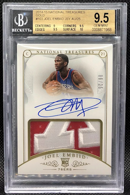 Photo of 2014-15 Joel Embiid National Treasures RPA Rookie Card