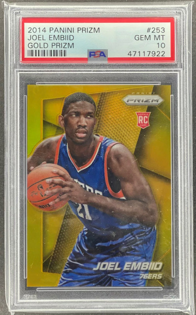 Photo of 2014-15 Joel Embiid Panini Prizm Gold Rookie Card