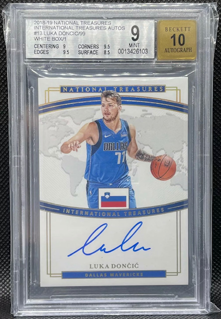 Photo of 2018-19 Luka Doncic Panini National Treasures White Box Auto Rookie Card