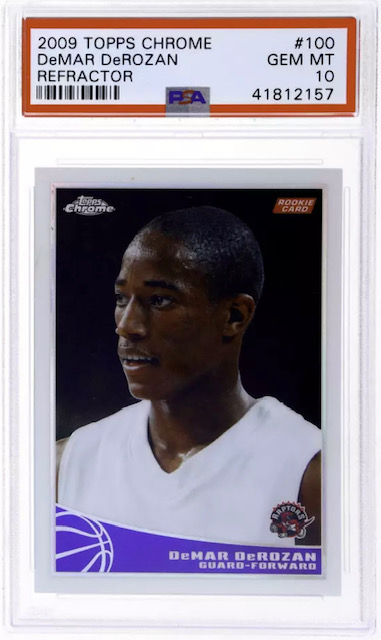 Photo of 2009 DeMar DeRozan Topps Chrome Refractor Rookie Card