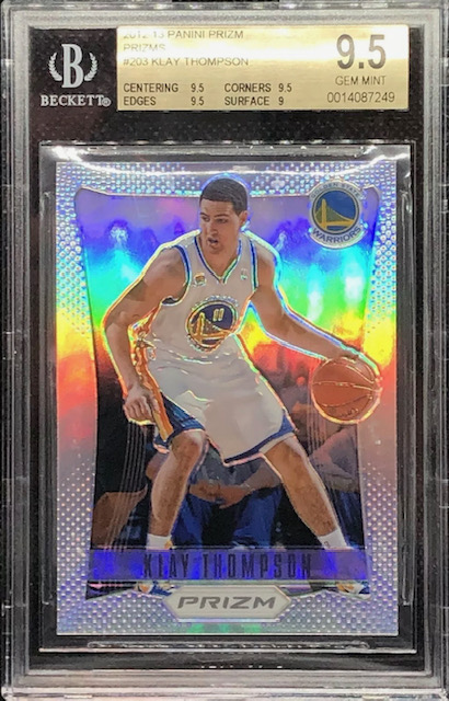 Photo of 2012 Klay Thompson Panini Prizm Silver Rookie Card