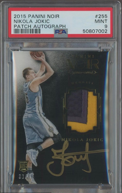Photo of 2015 Nikola Jokic Panini Noir RPA Rookie Card