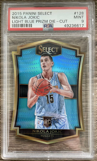 Photo of 2015 Nikola Jokic Select Light Blue Prizm Die Cut Rookie Card