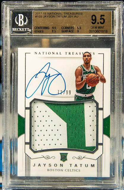 Photo of 2017 Jayson Tatum Panini National Treasures RPA Rookie Card