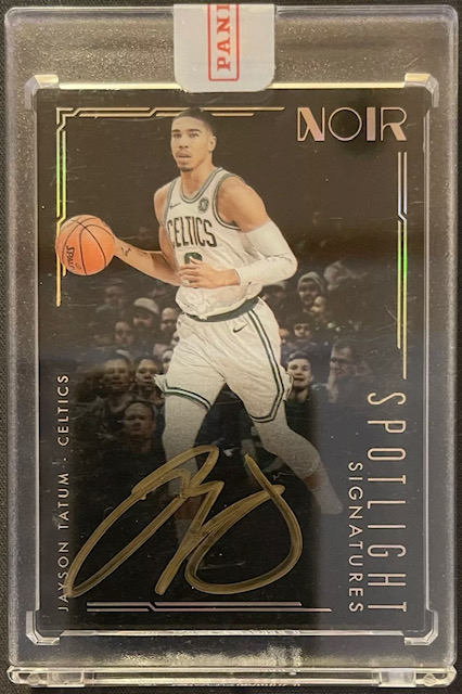 Photo of 2017 Jayson Tatum Panini Noir Spotlight Signatures Rookie Card
