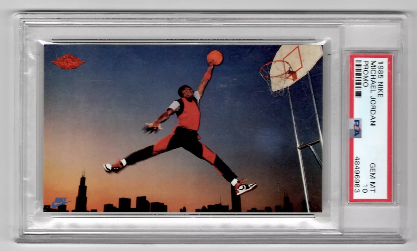 1985 Michael Jordan Nike Promo Card Photo of 1985 Michael Jordan Nike Promo Card