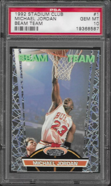 Photo of 1992 Michael Jordan Topps Stadium Club Beam Team Card