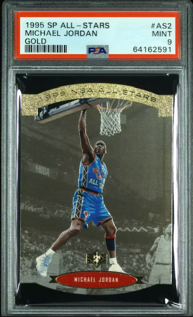Photo of 1995 Michael Jordan Upper Deck SP All-Stars Gold Die Cut Card