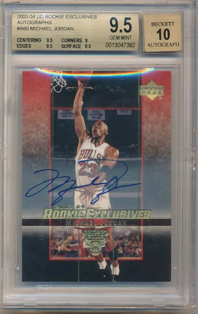 Photo of 2003 Michael Jordan Upper Deck Rookie Exclusives Autograph Card