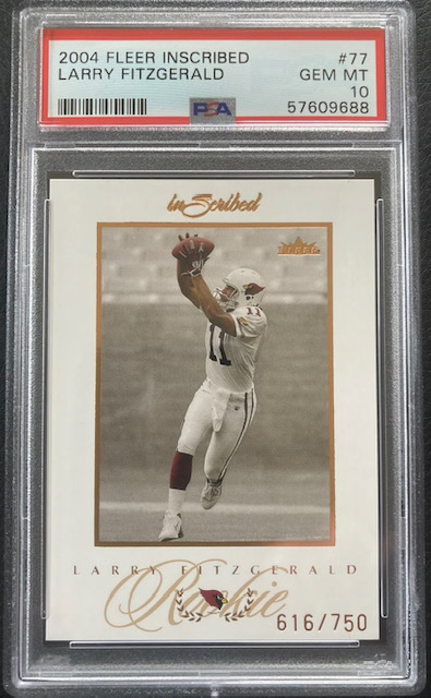 Photo of 2004 Larry Fitzgerald Fleer Inscribed Rookie Card
