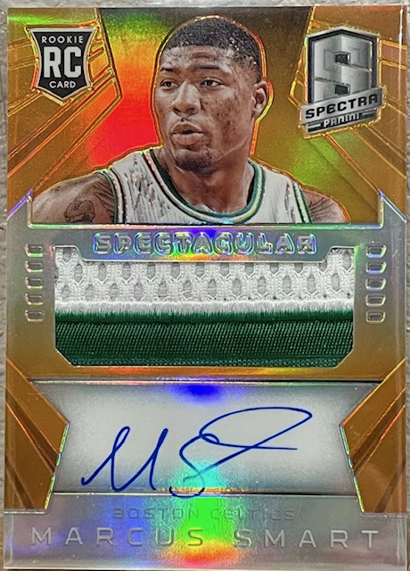 Photo of 2014 Marcus Smart Spectra Orange Prizm RPA Rookie Card