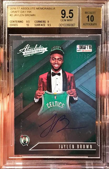 Photo of 2016 Jaylen Brown Absolute Memorabilia Draft Day Ink Rookie Card